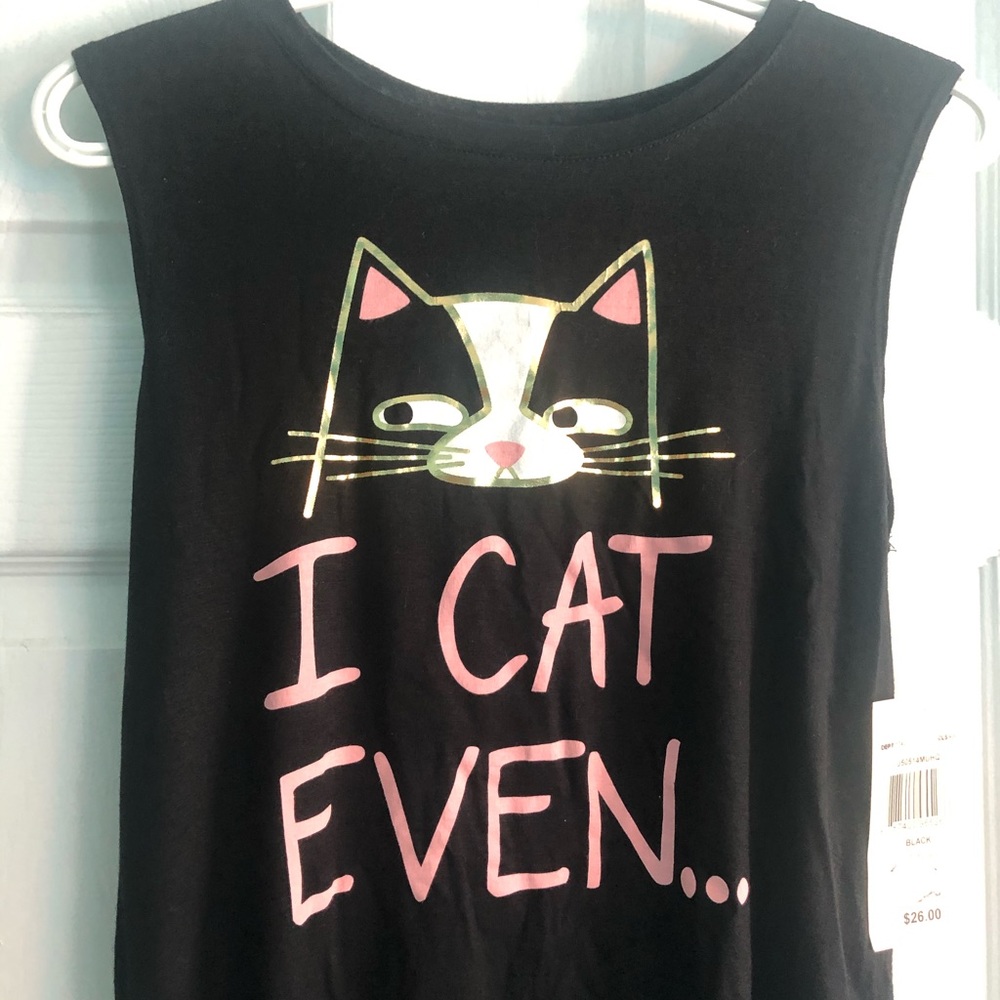 Eye Shadow Sleeveless Cat Shirt - Picture 3 of 6
